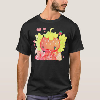 Kawaii Axolotl Strawberry Milk Shake Japanischer A T-Shirt