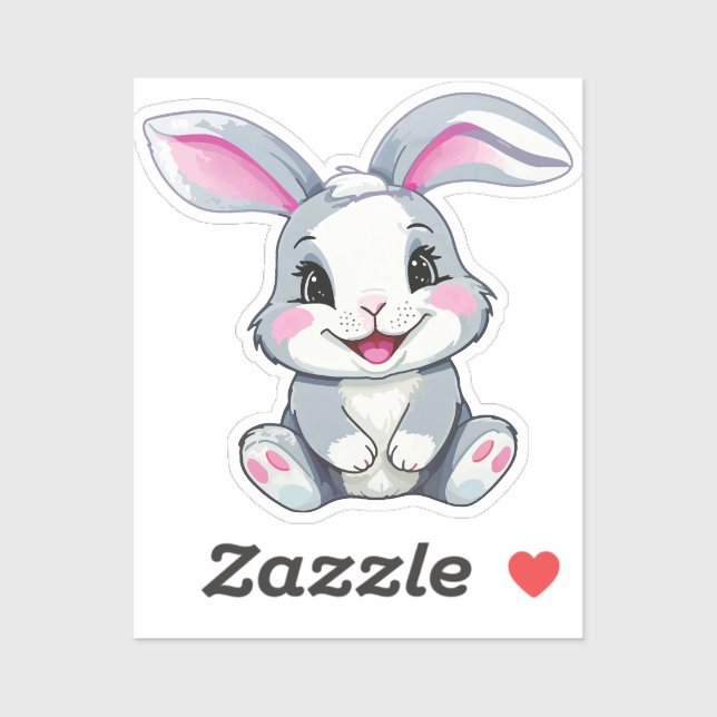Kawaii Baby Bunny Sticker (Blatt)