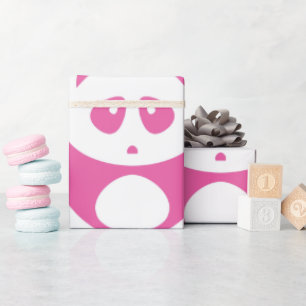 Kawaii Baby Pink und White Panda Muster Geschenkpapier