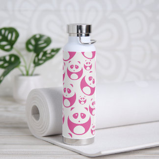 Kawaii Baby Pink und White Panda Muster Trinkflasche