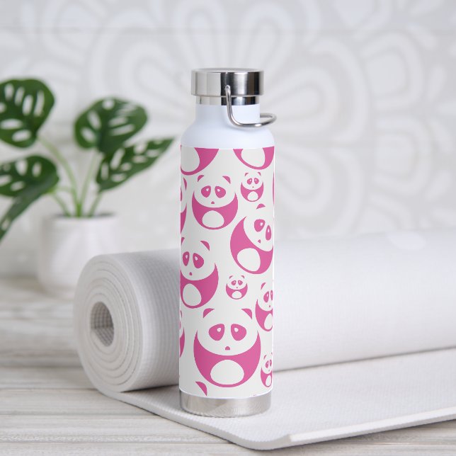 Kawaii Baby Pink und White Panda Muster Trinkflasche (Yoga)