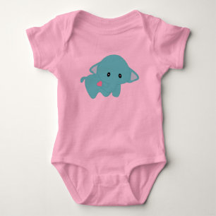 Kawaii Babyelefant-Säuglingskriechpflanze Baby Strampler