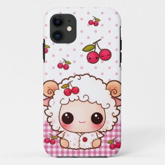 Kawaii Babyschafe und niedliche Kirschen Case-Mate iPhone Hülle