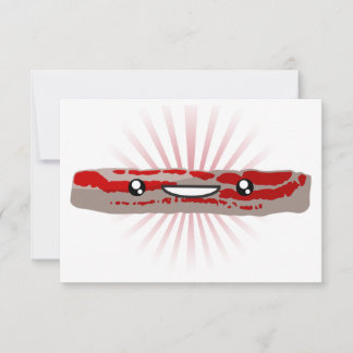 Kawaii Bacon Dankeskarte