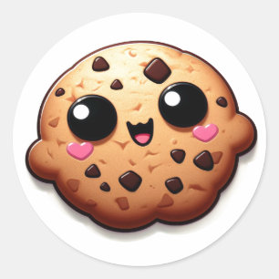 Kawaii Bakeshop-Schokolade Chip Cookie-Chippy Runder Aufkleber