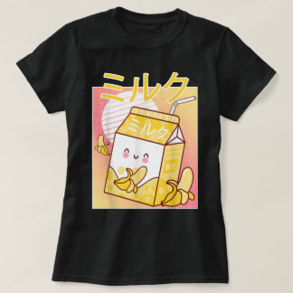 Kawaii Banana Milk Cartoon Art T-Shirt