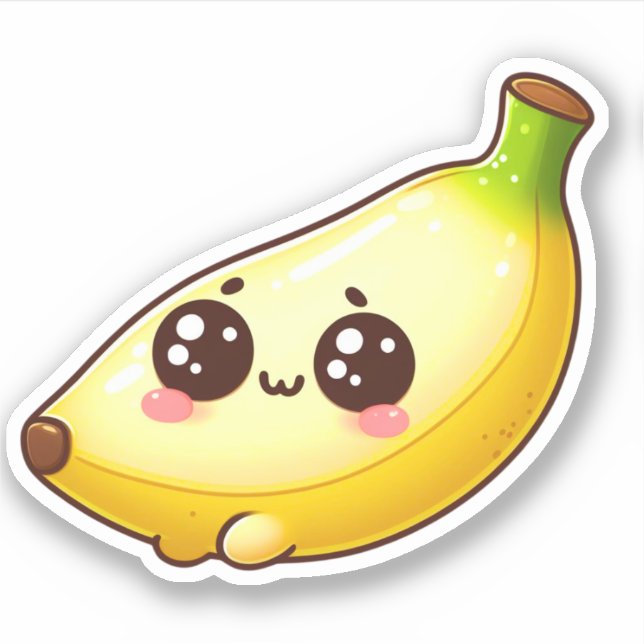 Kawaii-Banane Aufkleber (Vorderseite)