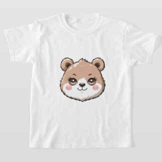 Kawaii-Bärenkopf  T-Shirt