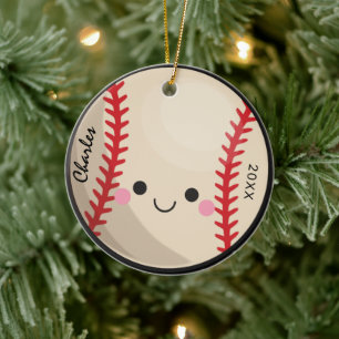 Kawaii Baseball Softball Kids Personalisiert Sport Keramik Ornament