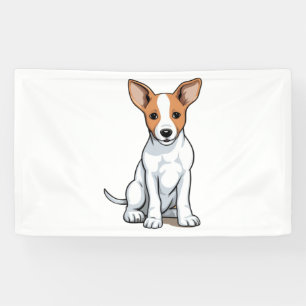 Kawaii Basenji Puppy Banner