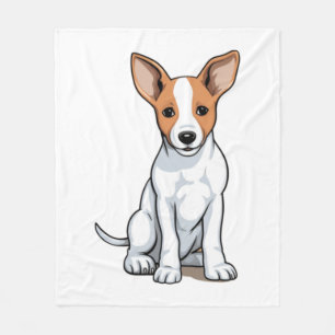 Kawaii Basenji Puppy Fleecedecke