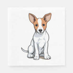 Kawaii Basenji Puppy Serviette