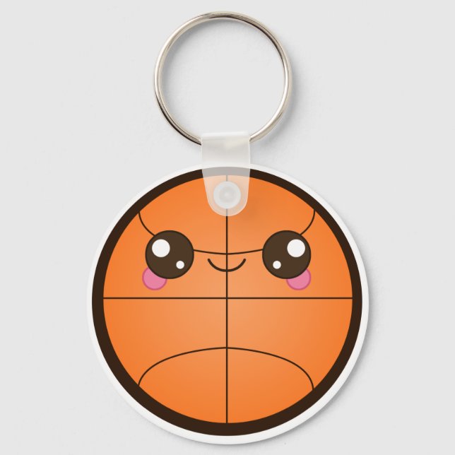 Kawaii Basketball Schlüsselanhänger (Vorderseite)
