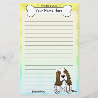 Kawaii Basset Hound Briefpapier