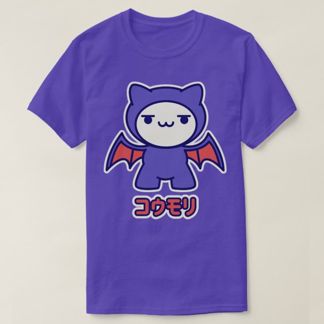 Kawaii Bat Kitty T-Shirt (Design vorne)