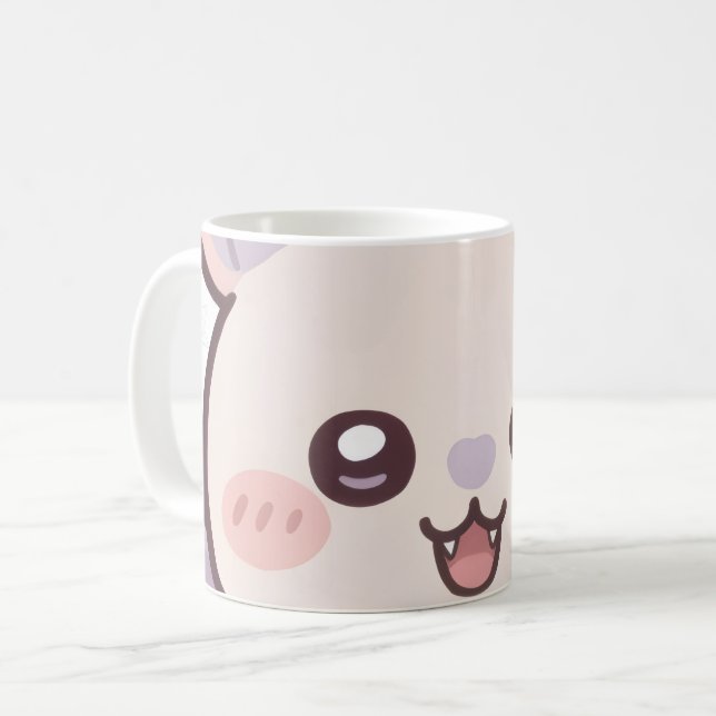 Kawaii Bat Pastel  "Daisuki" Kaffeetasse (Vorderseite Links)