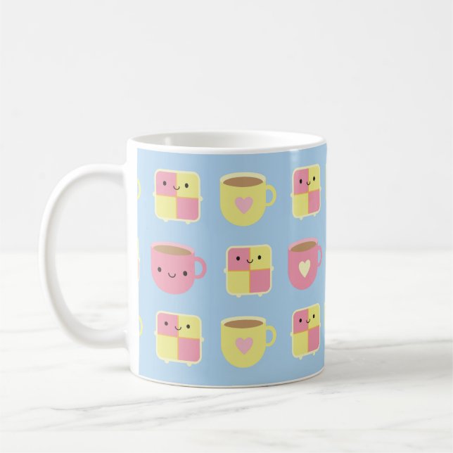 Kawaii Battenberg Cake & Cup of Tea Kaffeetasse (Links)