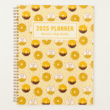Kawaii Bear Donut Muster Personalisierter Planer