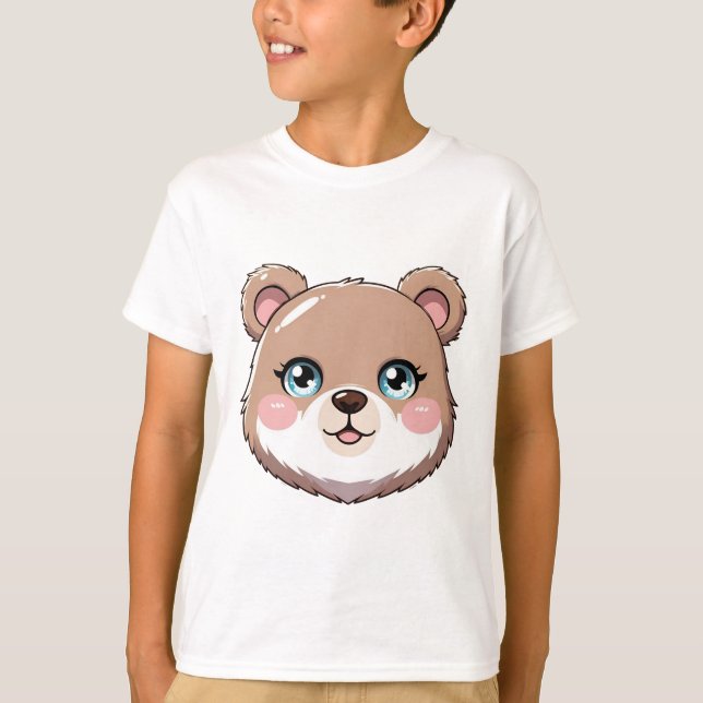 Kawaii Bear Head T-Shirt (Vorderseite)