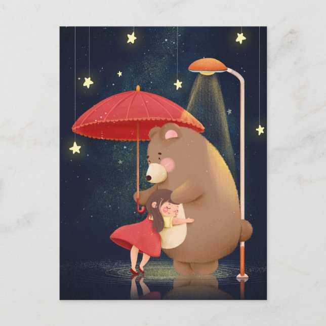 Kawaii Bear Postkarte (Vorderseite)