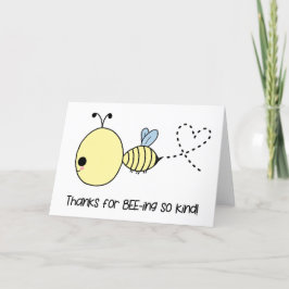 Kawaii Bee Danke-Card Dankeskarte