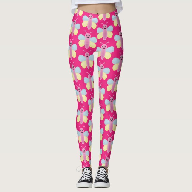 Kawaii Bee Thunder_Cove mit mehreren Farben Leggings (Vorderseite)