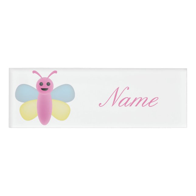 Kawaii Bee Thunder_Cove mit mehreren Farben Namenschild (Vorderseite)