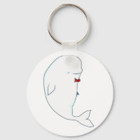 Kawaii-Beluga-Wal mit rotem Schlips