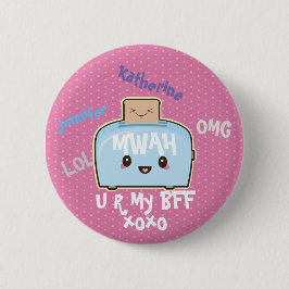 Kawaii BESTE FREUNDIN Personalisiert Friendship Bu Button