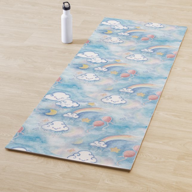 Kawaii bewölkt Yoga-Matte Yogamatte (Beispiel)