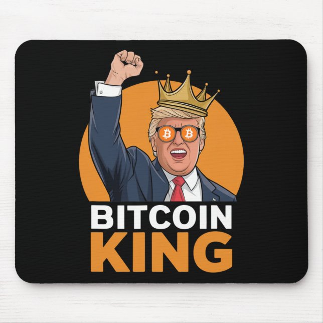 Kawaii Bitcoin King Trump Crypto Shades Bitcoin Ev Mousepad (Vorne)