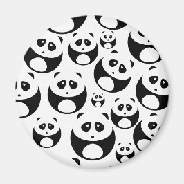 Kawaii Black and White Panda Muster Magnet
