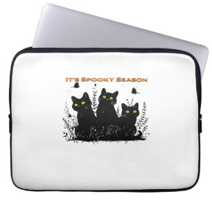 Kawaii Black Cat in Pumpkin Niedlich Felt Hallowee Laptopschutzhülle