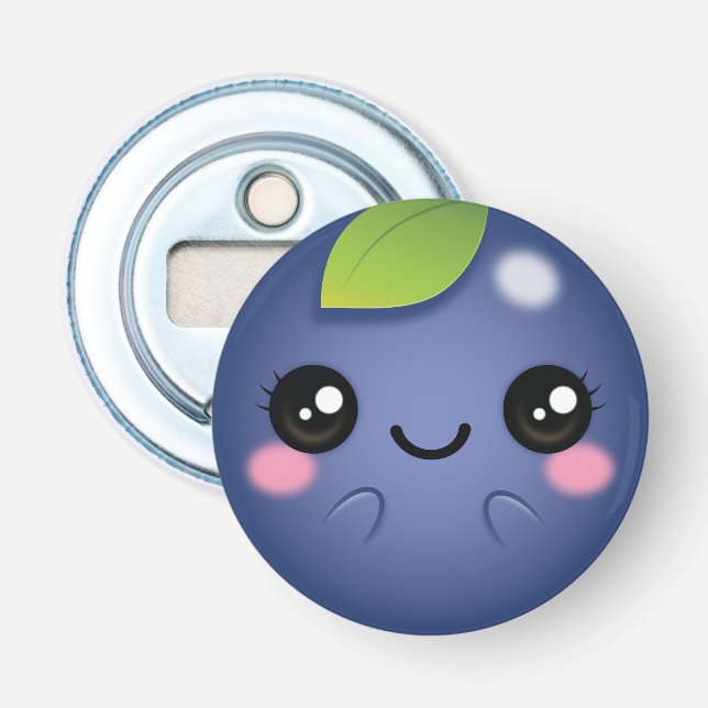 Kawaii Blaubeere Flaschenöffner (Vorderseite)