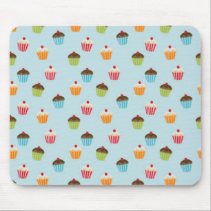 Kawaii blauer Kuchen-Musterdruck Mousepad