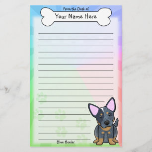 Kawaii blaues Heeler Briefpapier