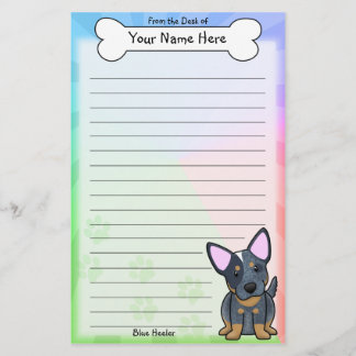 Kawaii blaues Heeler Briefpapier