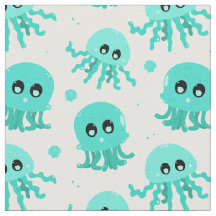 Kawaii-Blaues Oktopus-Niedliches Muster