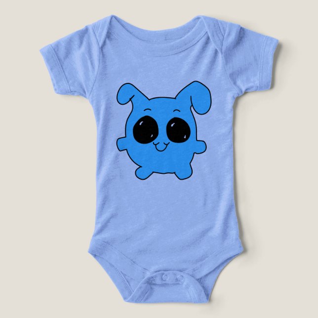 Kawaii Blue Bunny T-Shirt (Design Vorderseite)