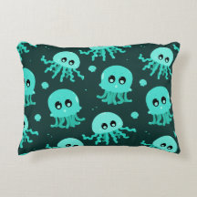 Kawaii Blue Jellyfish Pattern