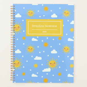 Kawaii Blue Sky Sunshine Personalisierter Name Planer