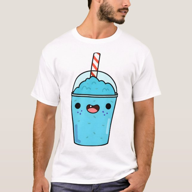 Kawaii Blue Slushy T-Shirt (Vorderseite)