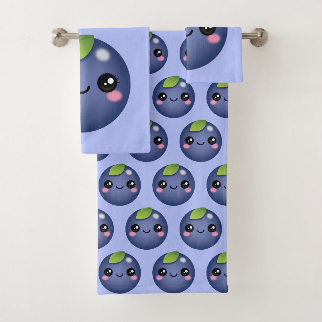 Kawaii Blueberry Badetücher Set (Insitu)