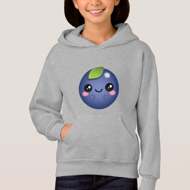 Kawaii Blueberry Hoodie (Vorderseite)