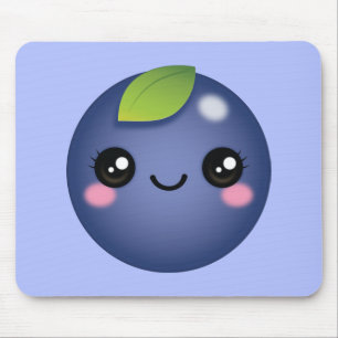 Kawaii Blueberry Mouse Pad Mousepad