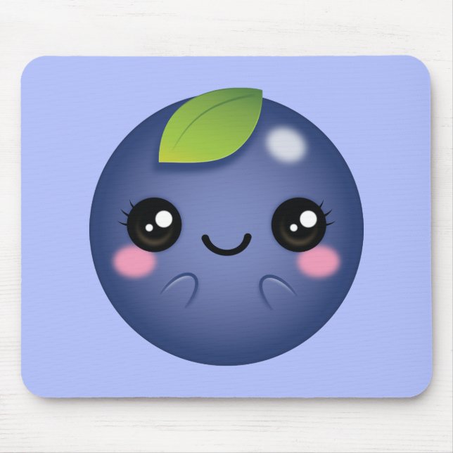 Kawaii Blueberry Mousepad (Vorne)