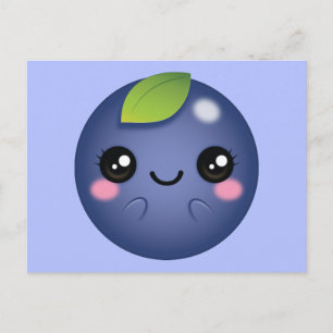 Kawaii Blueberry Postkarte