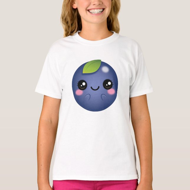 Kawaii Blueberry T-Shirt (Vorderseite)