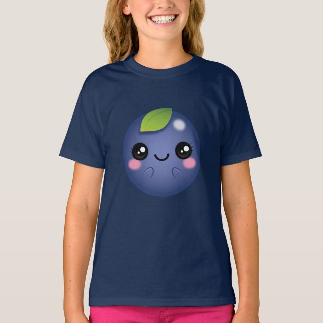 Kawaii Blueberry T-Shirt (Vorderseite)