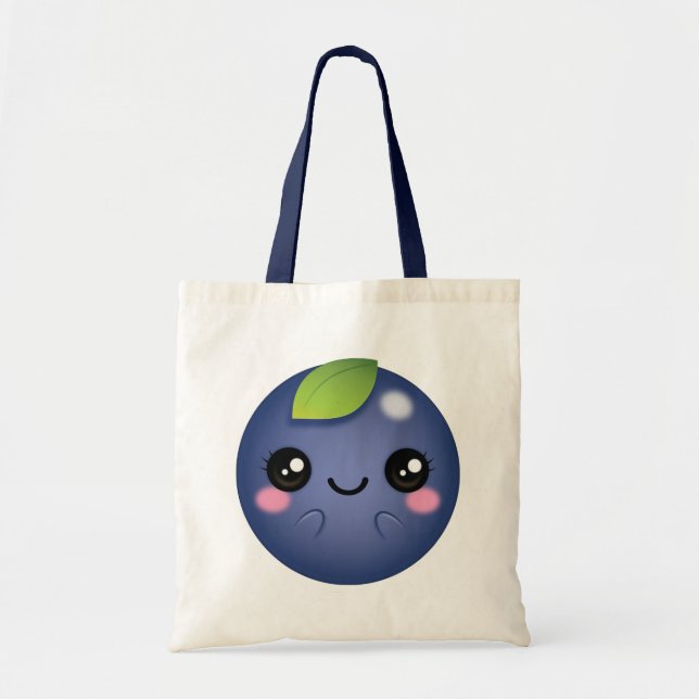 Kawaii Blueberry Tragetasche (Vorne)